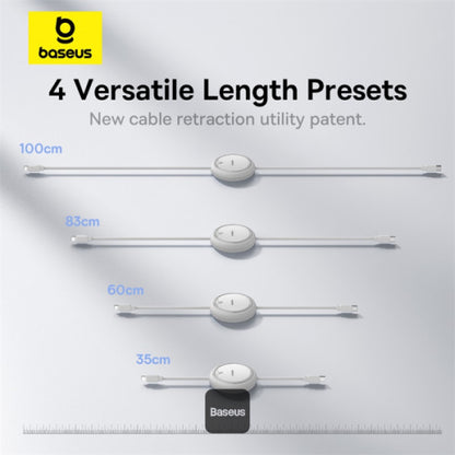 Baseus Cable retractil USB C - USB C 1 mt