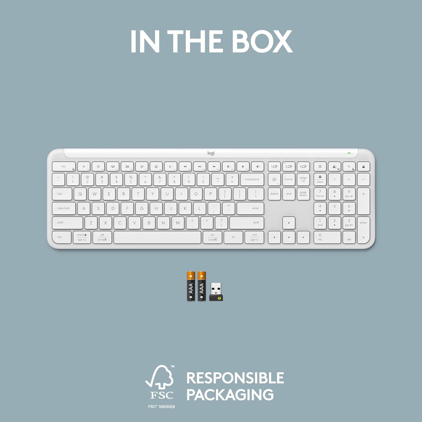 Logitech Teclado Inalámbrico blanco