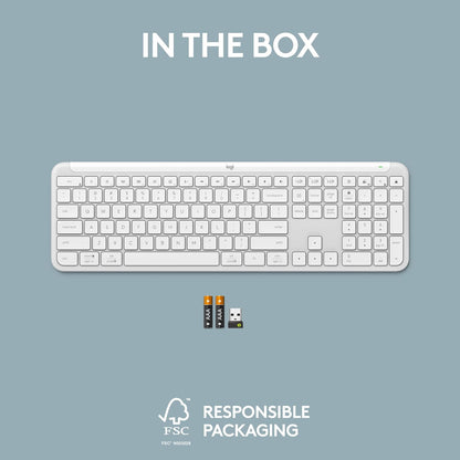 Logitech Teclado Inalámbrico blanco