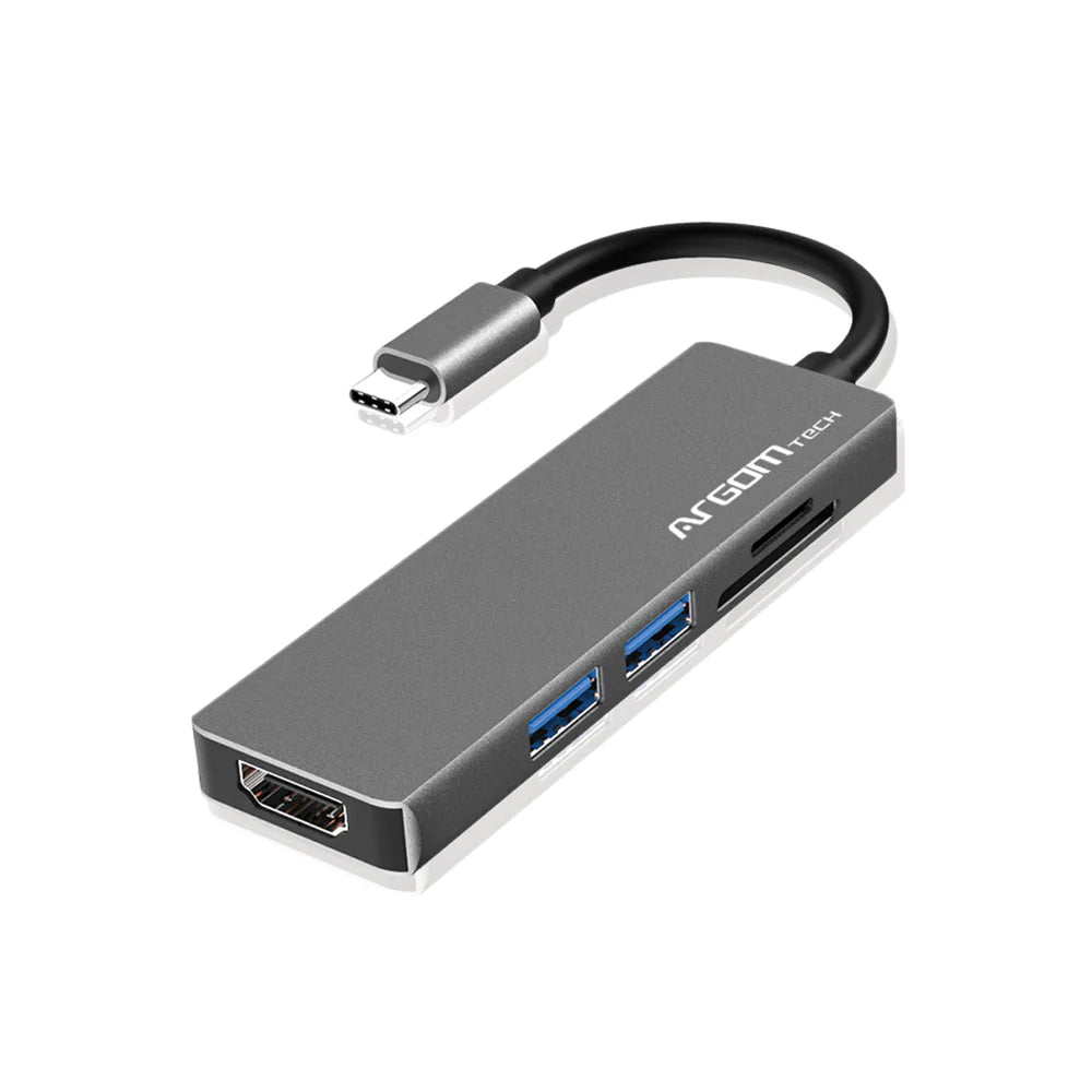 Argom One Axess Hub 5 en 1 HDMI 4K 3X USB 3.0 TF Card Standard Card