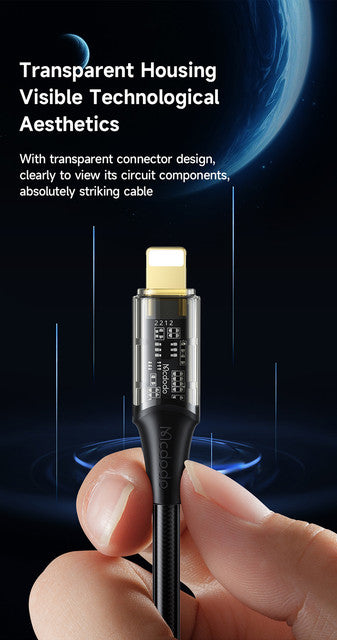 Mcdodo Cable Transparente USB a Lightning 1.2m